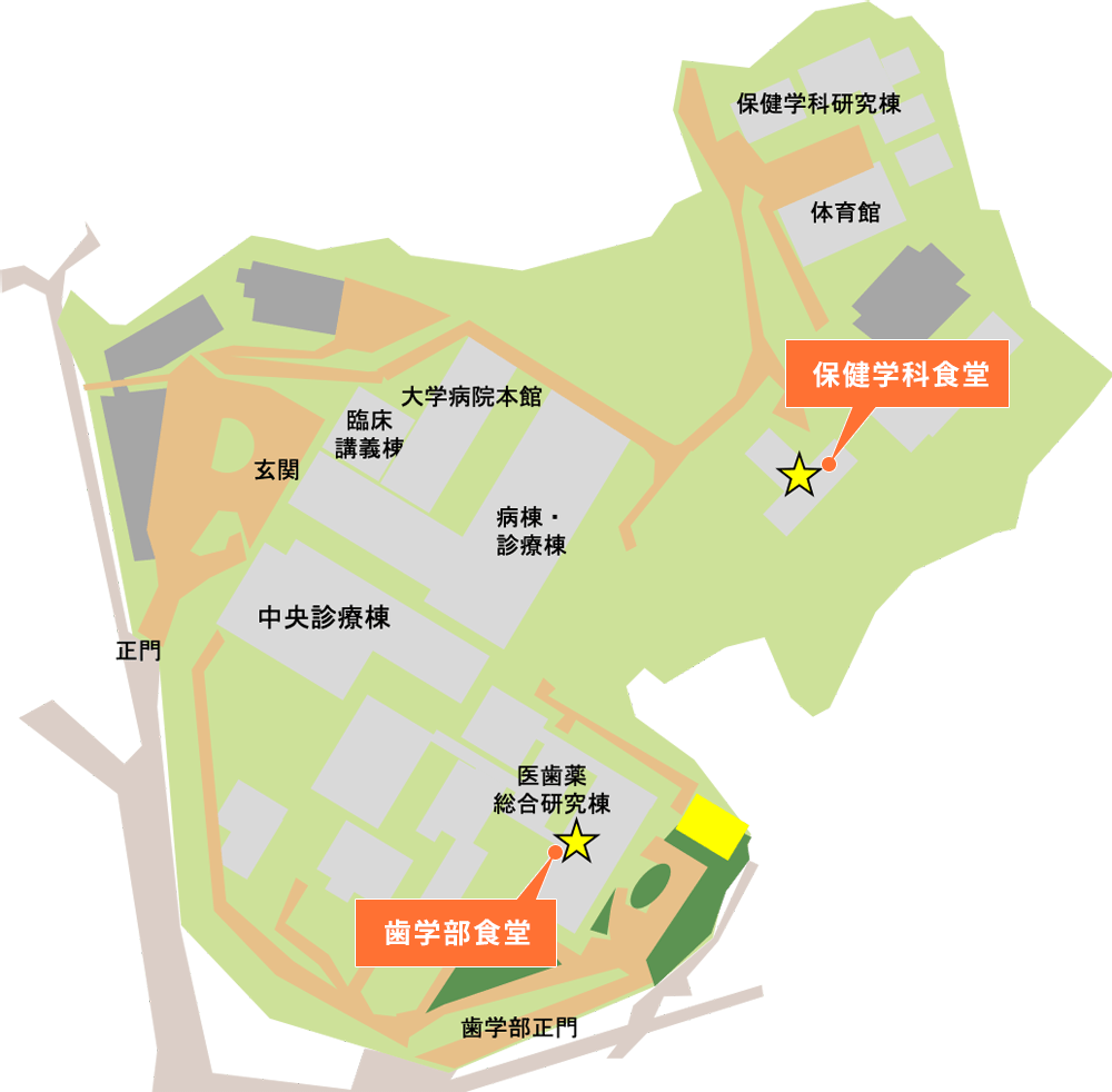 坂本キャンパス～大学病院地区～マップ